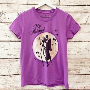 DISNEY Nightmare Before Christmas Jack Sally My Beloved Purple Graphic Tee M